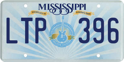 MS license plate LTP396