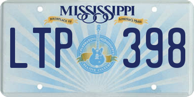 MS license plate LTP398
