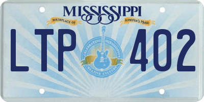 MS license plate LTP402