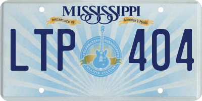 MS license plate LTP404