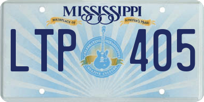 MS license plate LTP405