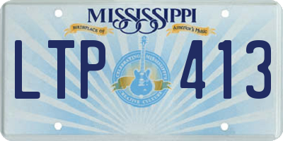 MS license plate LTP413