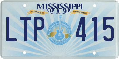 MS license plate LTP415