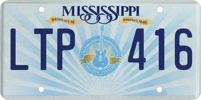 MS license plate LTP416