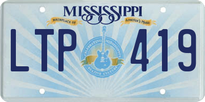 MS license plate LTP419