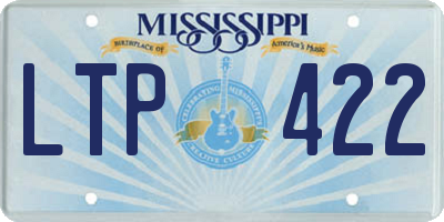 MS license plate LTP422