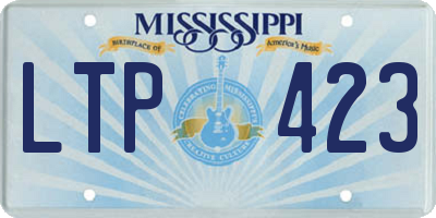 MS license plate LTP423