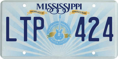 MS license plate LTP424
