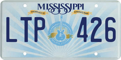 MS license plate LTP426