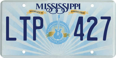 MS license plate LTP427