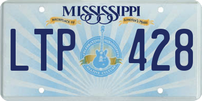MS license plate LTP428