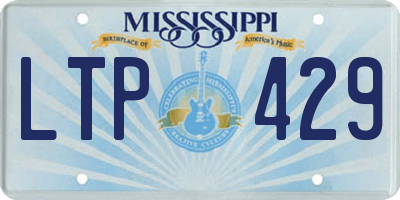MS license plate LTP429