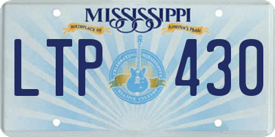 MS license plate LTP430