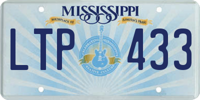 MS license plate LTP433