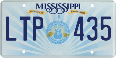 MS license plate LTP435
