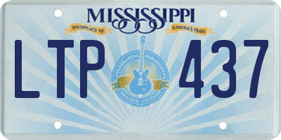 MS license plate LTP437