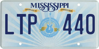 MS license plate LTP440