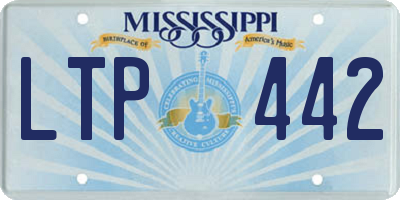 MS license plate LTP442