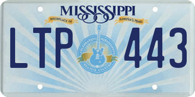 MS license plate LTP443