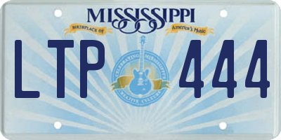 MS license plate LTP444