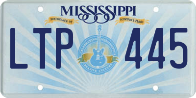 MS license plate LTP445
