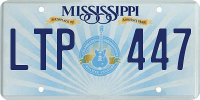 MS license plate LTP447
