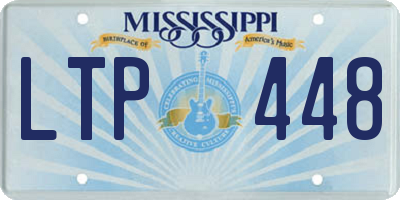 MS license plate LTP448