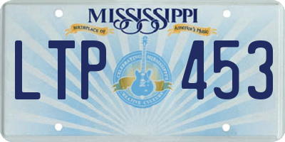 MS license plate LTP453