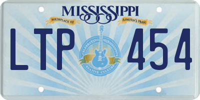 MS license plate LTP454