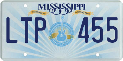MS license plate LTP455