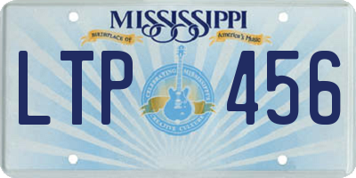 MS license plate LTP456