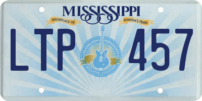 MS license plate LTP457