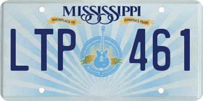 MS license plate LTP461