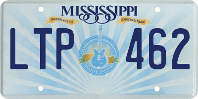 MS license plate LTP462