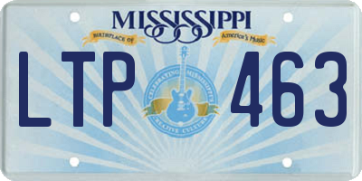 MS license plate LTP463