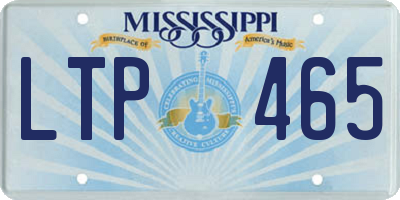MS license plate LTP465