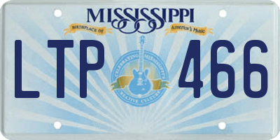 MS license plate LTP466