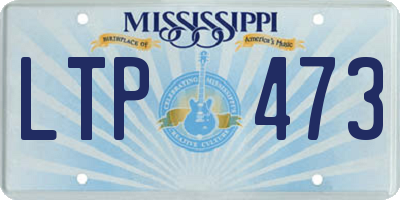 MS license plate LTP473