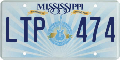 MS license plate LTP474