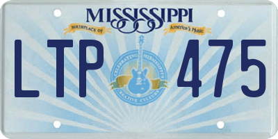 MS license plate LTP475