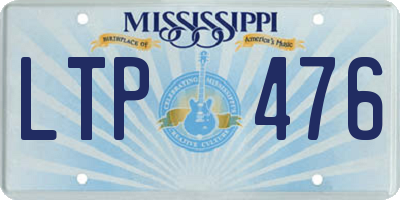MS license plate LTP476