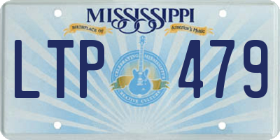 MS license plate LTP479