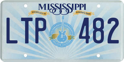 MS license plate LTP482