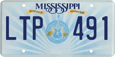 MS license plate LTP491