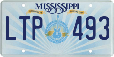 MS license plate LTP493
