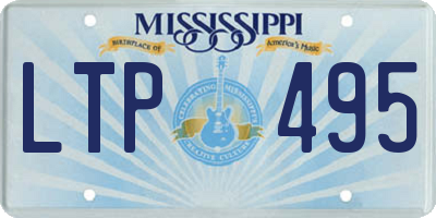 MS license plate LTP495