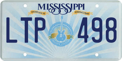 MS license plate LTP498