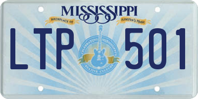 MS license plate LTP501