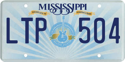 MS license plate LTP504