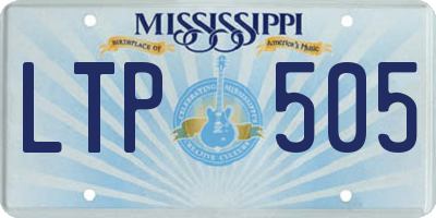 MS license plate LTP505